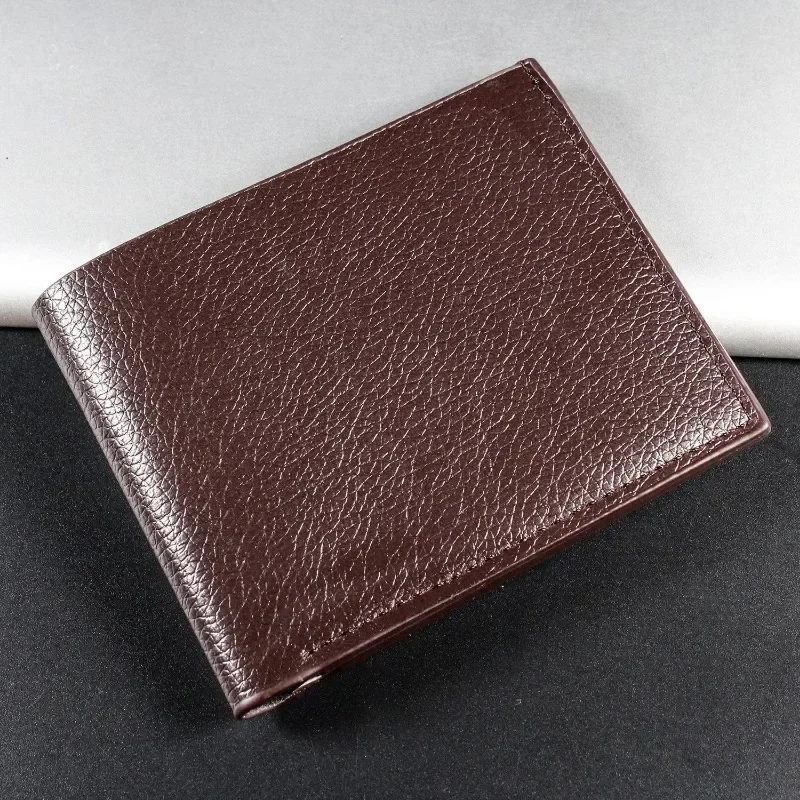 Men's Wallet Genuine Leather Men Wallets Premium Product Real Cowhide Wallets for Man Short Black Wallets Portefeuille Homme 4
