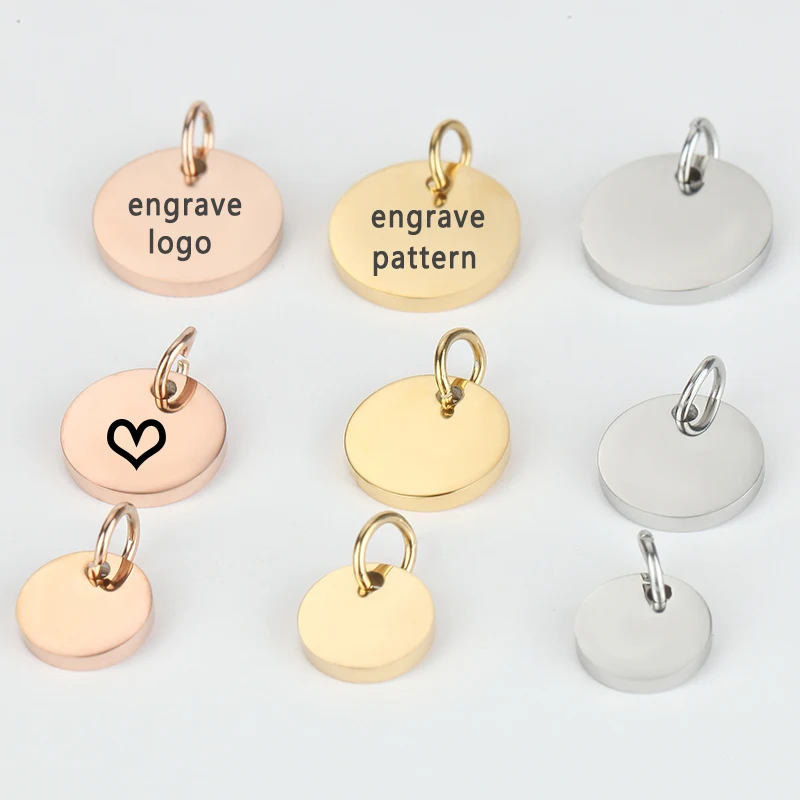 Engraved Heart Personalised Charm Beads Round or Flower Bead Any Engraving 