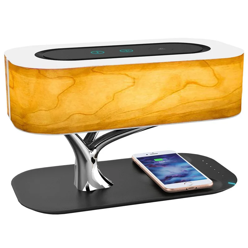 SmartBedsideLEDLampBuiltinBluetoothSpeakerWirelessPhoneChargerSmartLEDDimmableDesk