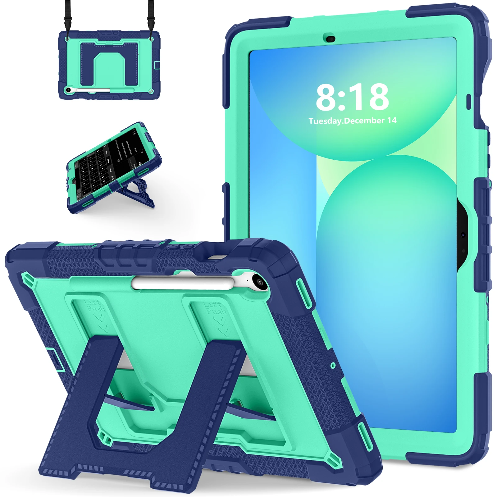 Kids' Protective Tablet Cover Armor Case - Durable Silicone and Polycarbonate Design