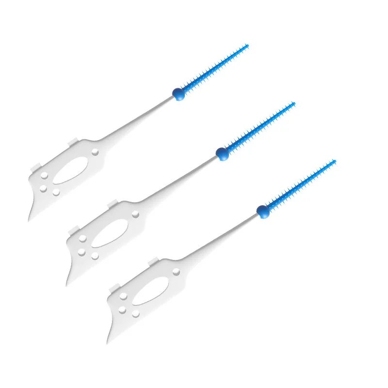 150/200pcs 치간 실리콘 브러쉬 치아 사이의 치과 이쑤시개 브러시 스레드 구강 청소 도구와 실리콘 이쑤시개