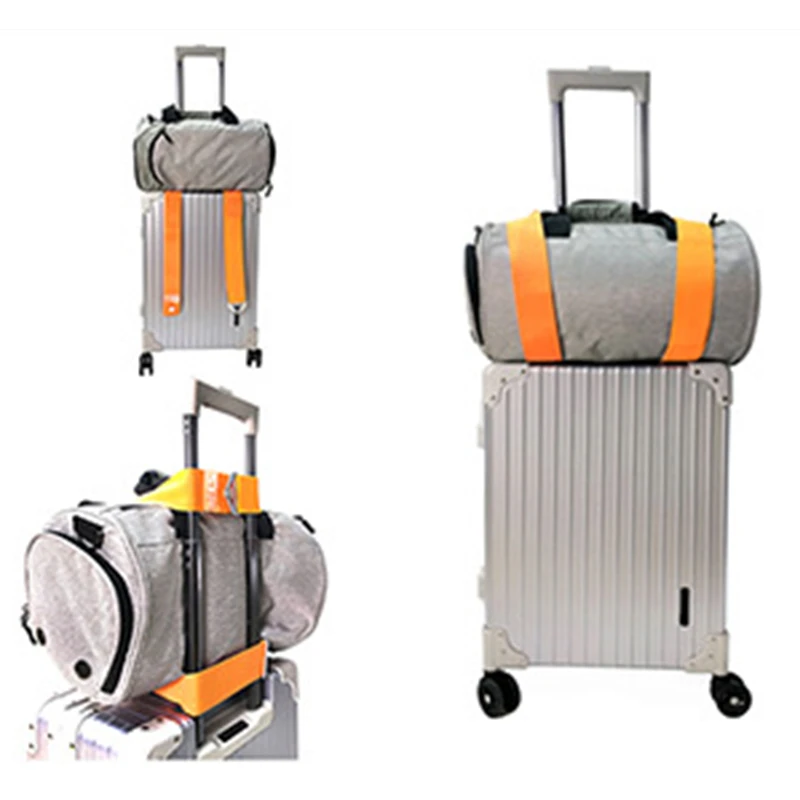 1 pz cinghia per bagagli regolabile cintura incrociata imballaggio valigia da viaggio Nylon serratura fibbia cinturino cinture per bagagli accessori per borse da campeggio