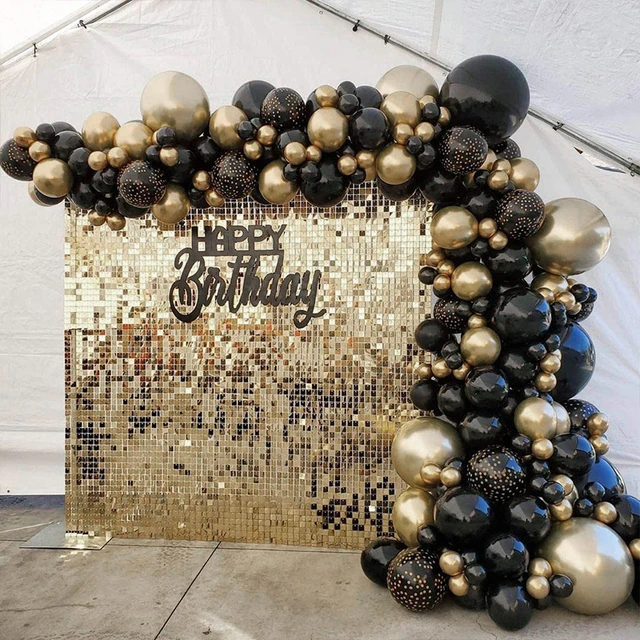 50 Globos De Latex Confeti Dorados Negros Y Blancos Para Graduacion Fiestas  US