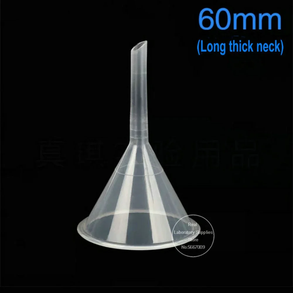 실험실 삼각형 깔때기 투명 플라스틱 원추형 깔때기, 실험실 용품, 30mm, 50mm, 60mm, 75mm, 90mm, 120mm, 7 개/세트