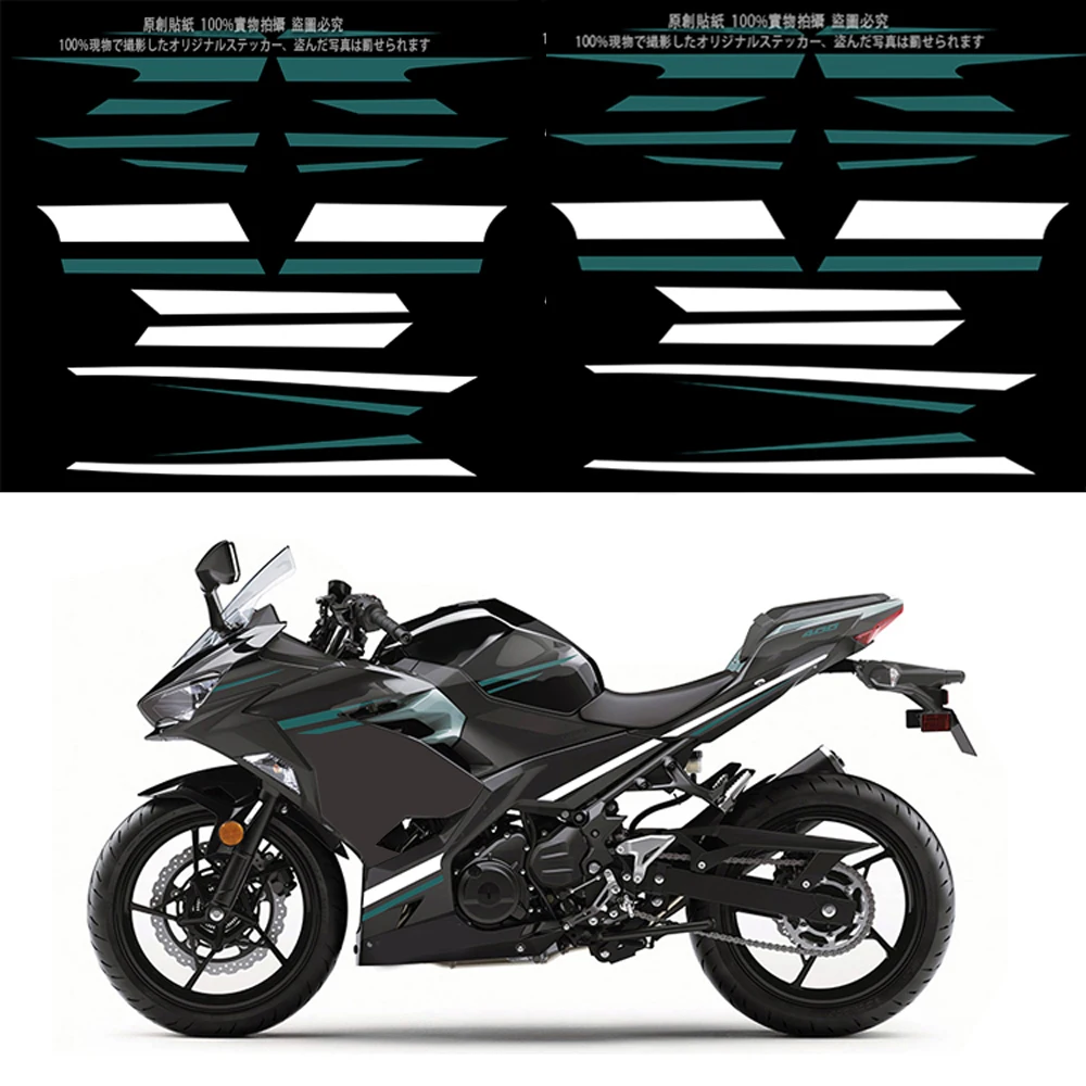 

For KAWASAKI NINJA400 ninja 400 2018-2022 2018 2019 2020 2021 Ninja Motorcycle Accessories Fairing Sticker Whole Car Sticker Kit