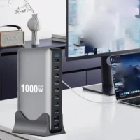 1000W GaN Fast Charging Station for iPhone Samsung For Xiaomi Huawei 10-Port Fast Desktop Charger PD3.1 USB Type C Dropshipping - Image 3