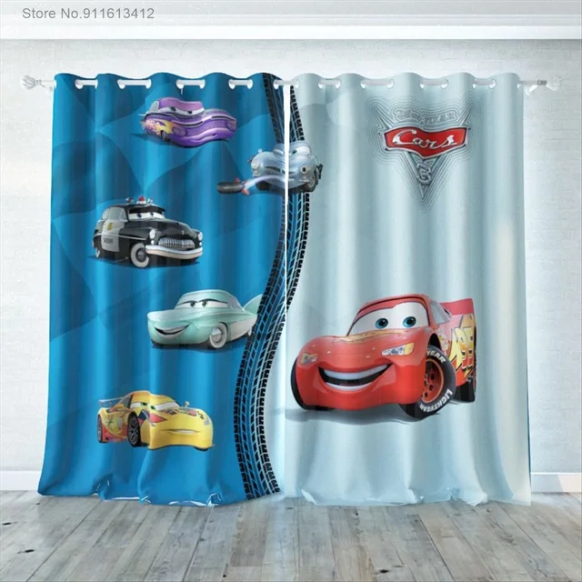 Window Drapes Cute Lightning McQueen Car Blackout Curtain for Bedroom  Living Room Disney Cartoon 63x63 Inch Drapes Home Textiles - AliExpress