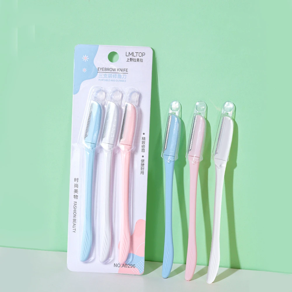 3Pcs/set Makeup Tools Eyebrow Trimmer Razor Remover Blade Safe Eyebrows Shaper Trimming Knife for Women
