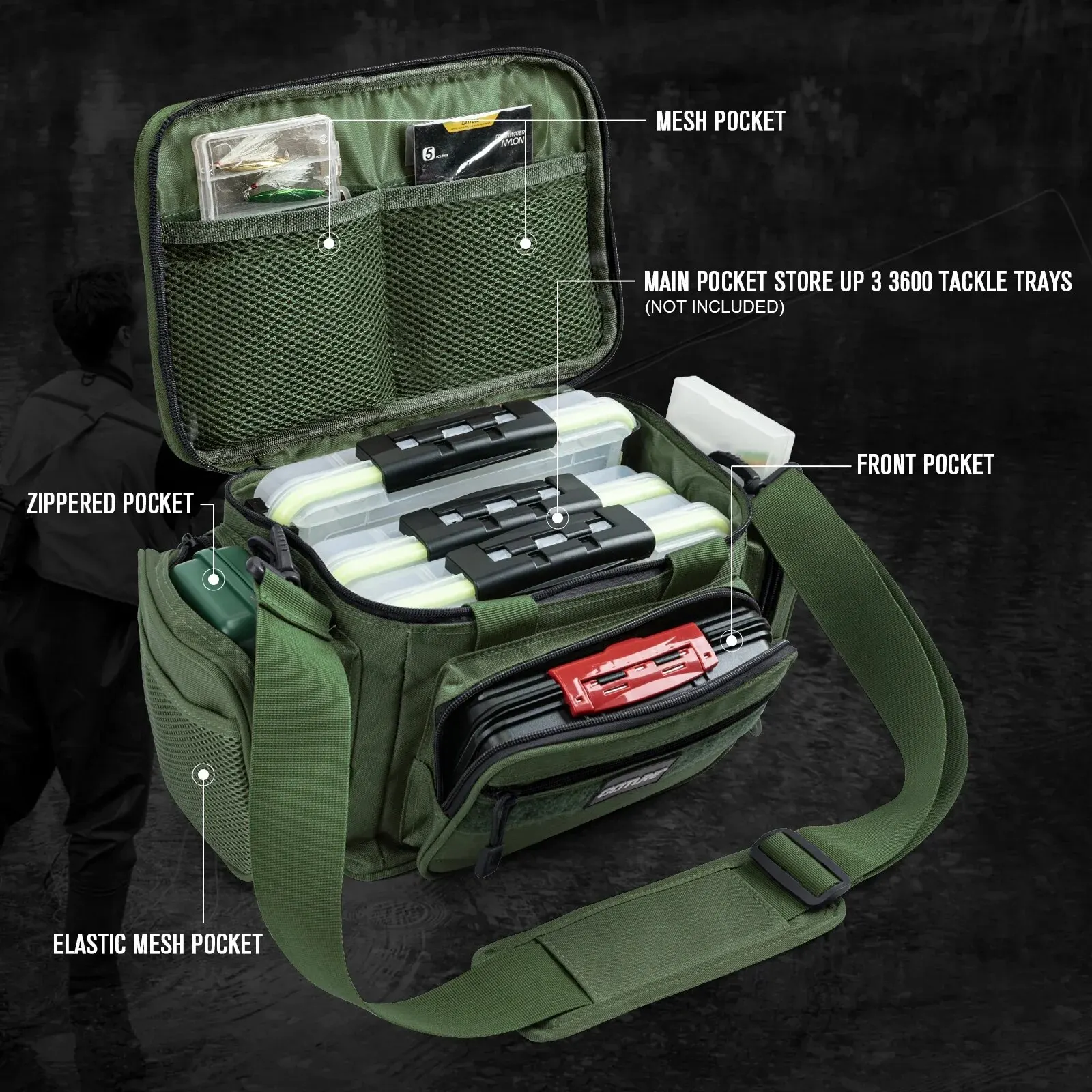 High-Capacity Fishing Tackle Shoulder Bag 2