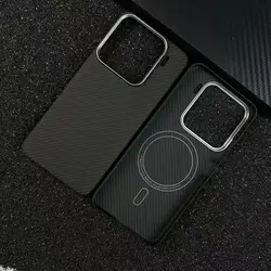 Sleek Carbon Fiber Phone Case with Real Kevlar Aramid Finish for Xiaomi 15 (600D Magnetic)