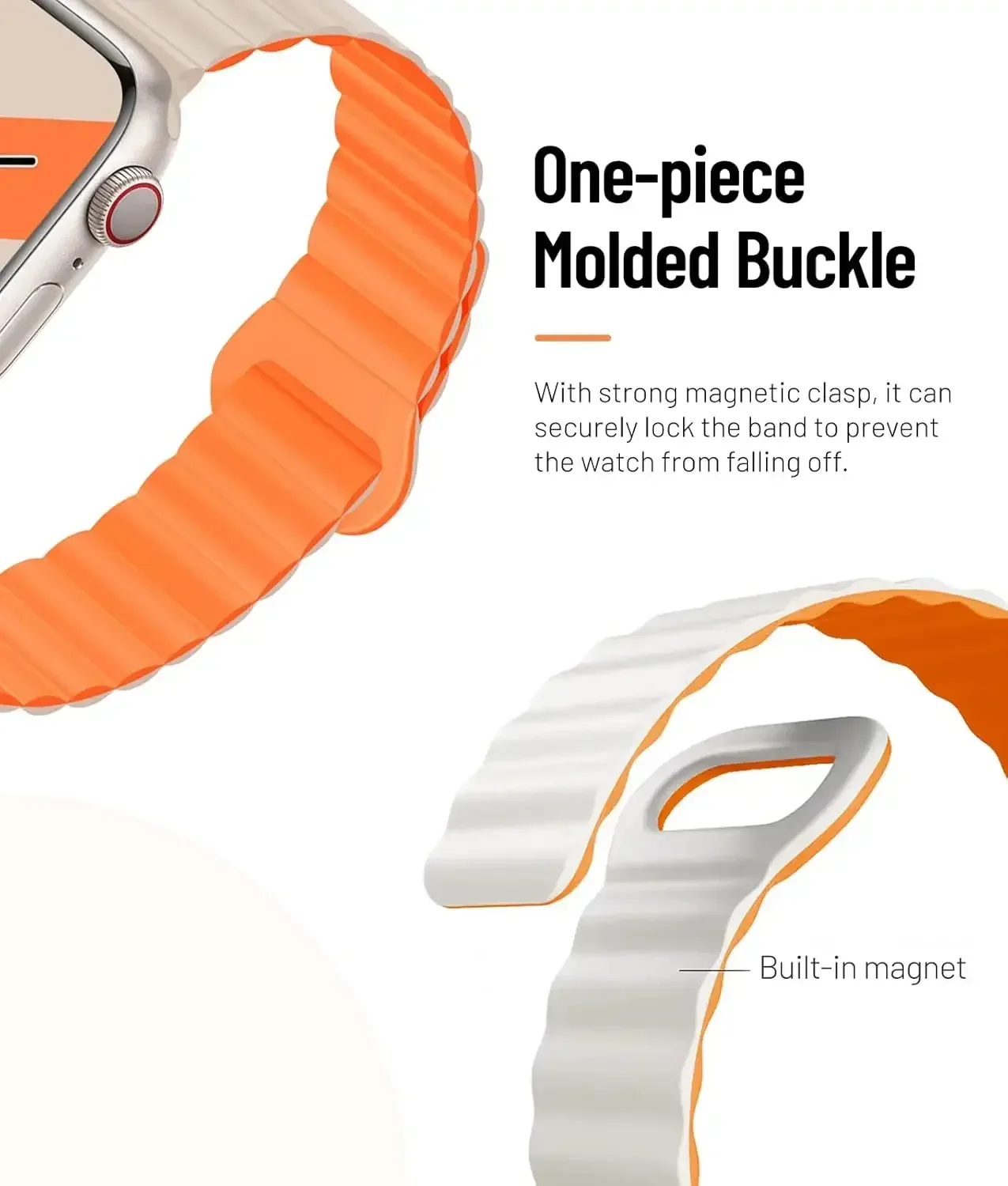 Magnetic Silicone Strap Bracelet