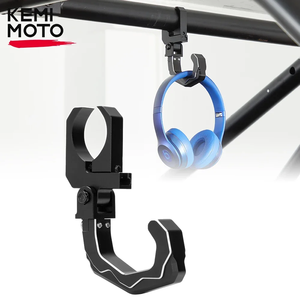 1.6-2in Roll Cage Heavy Duty UTV Headset Hanger Helmet Hook for CFMoto ZForce Compatible with Polaris ACE RZR 900 for Can-Am X3