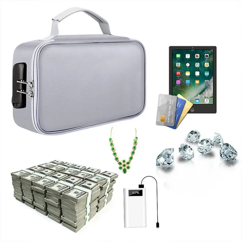 

Fireproof Document Storage Waterproof File Storage Bag Multifunctional Document Storage Bag Money Organizer Home Accessories