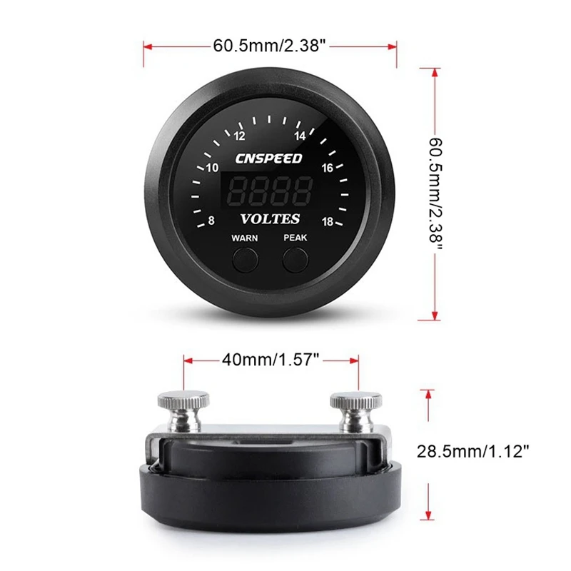 CNSPEED    ÷, 2.5 ġ, 60mm, 12V ʹ   跮, 8-18V LED ǥñ ÷