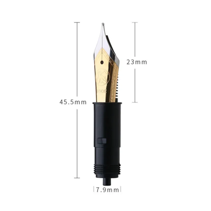 Size 5, 6 German SCHMIDT/BOCK gold-plated/silver fountain pen nib EF 0.38mm /F 0.5mm Nib Stationery Office Supplies Writing Pen 2