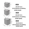 Folding Clothes Storage Bag Visible Portable Wardrobe Sorting Clothes Storage Box with Reinforced Handle for Bedding Quilt 2