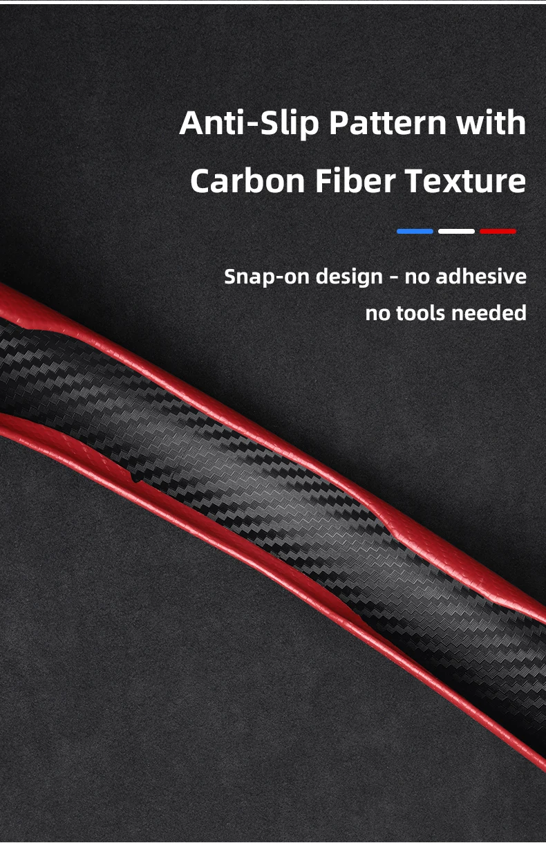Passend für Geely Carbonfaser-Textur Lenkradbezug Snap-On Wellenförmiges Sportdesign Schutzhülle Monjaro Coolray Ex5 Okavango Emgrand Azkarra Gx3 Pro Cityray Preface Starray Geometry C Schwarz – Detail 8