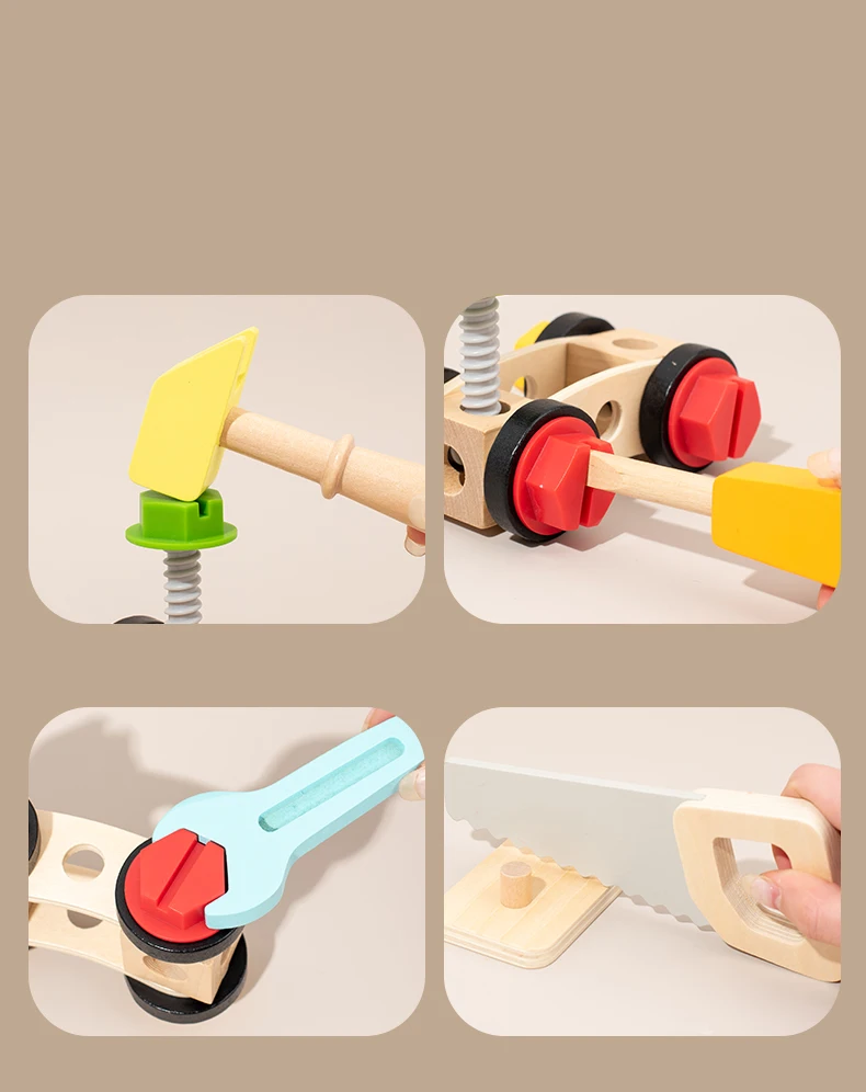 Wooden Playhouse Toolbox Toy Children's Simulation Screw Simulation Repair Tool Toy Box