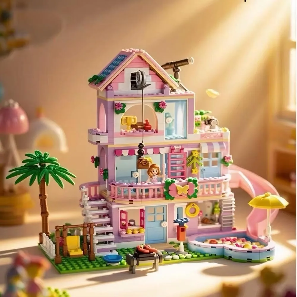Secret Garden Treehoue Block Set - DIY Fairy Catle With Hidden Room & Swing, Imaginative Play Gift For Girl And_voghion.com