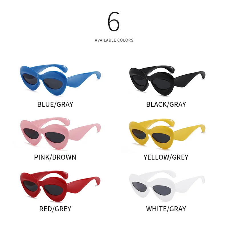 Trend Women's Sunglasses Goggle Retro Oversized Oval Sun Glasses Punk Eyewear Female Futuristic Shades Eyeglasses UV400