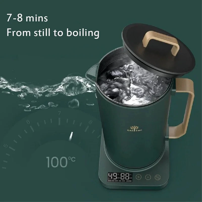 1350ml Electric Kettle Smart Home 304 Stainless Steel liner Automatic Insulation Kettle Temperature Display Quick Kettle 220V