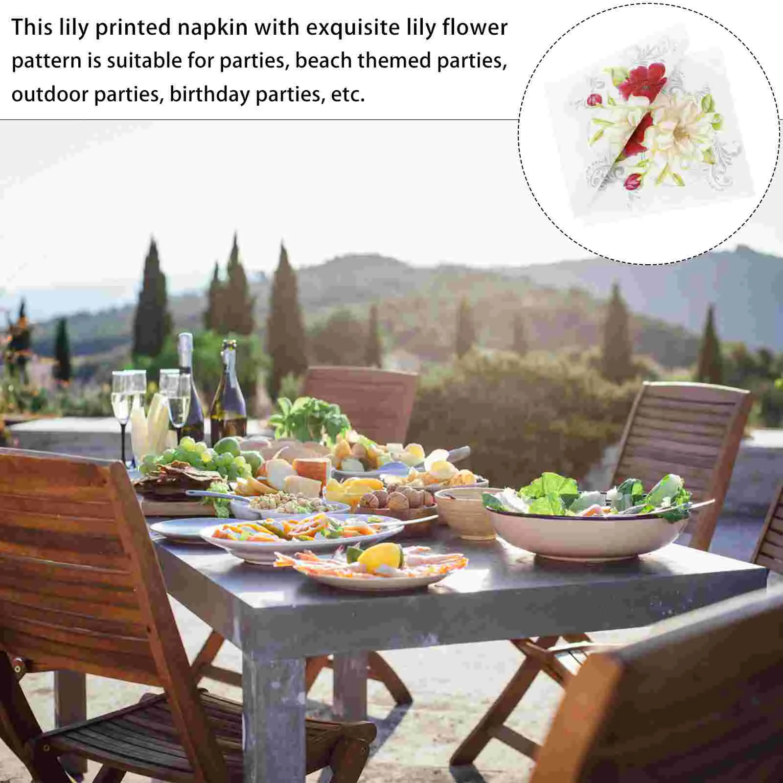 40 PCS Ornament Wedding Wedding Decorationsations Practical Party Dining Table Premium Delicate Printed Safe Baby