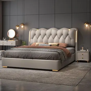 Italian Leather Luxury Bed 1