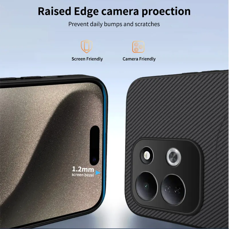 Xiaomi Redmi 17 Soft Silicone Carbon Fiber Magnetic Protective Case