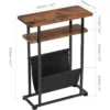 End Table , Narrow End Table Living Room Couch Side Table,Skinny Bedside Table Nightstand Bedroom Thin Side Table 3
