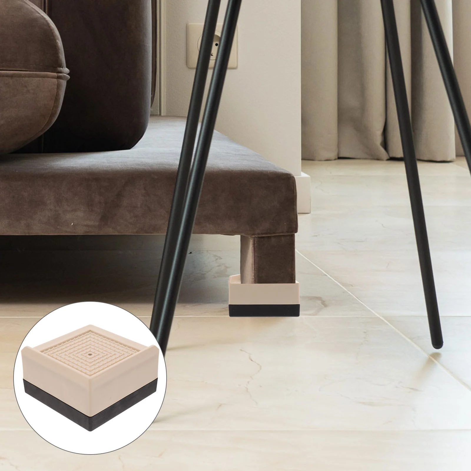 

Bed Mat Table Risers Floor Sofa Lifts Desk Raisers Blocks Couch Legs Heavy Duty Chair Bedstead 8.5x8.5x5cm