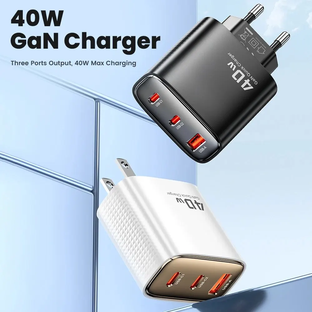 Toocki 40W GaN Dual USB-C Quick Charge 4.0 Fast Charger