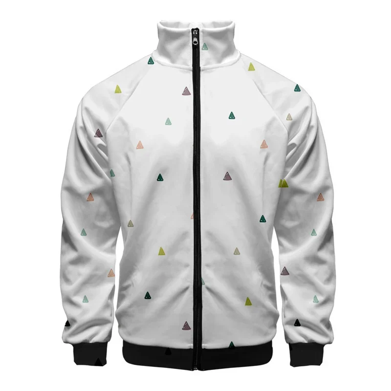 thumbnail image 1 of Chaqueta con estampado geométrico en 3D para hombre, abrigo de manga larga con estampado moderno, ropa de calle, chaquetas deportivas de gran tamaño con cremallera y personalidad, 1 of 5