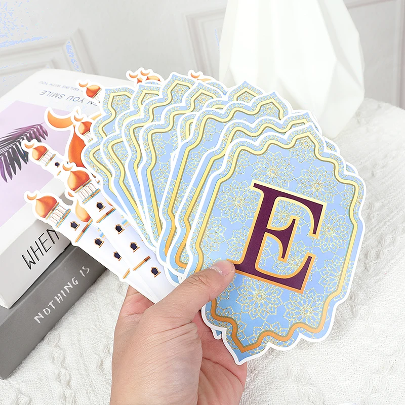 EID Mubarak Paper Banner Garland for Islamic Muslim Party Home Decoration 2025 Ramadan Kareem Hanging Ornaments Bunting Gift