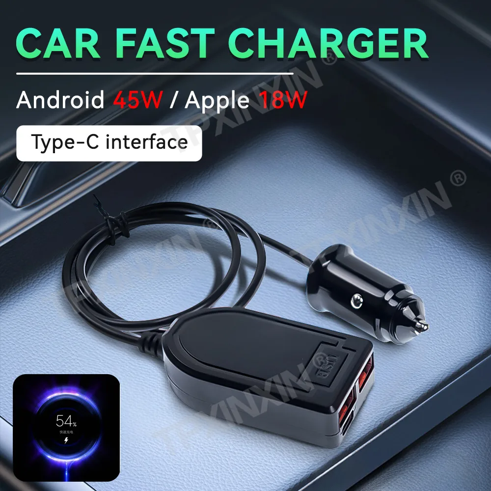 

Car Chargers 2 Ports Fast Charging For Phone Car Charger Universal Aluminum Dual USB Car-charger Adapter Auto Parts
