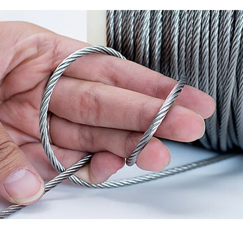 Standard 316 Stainless Steel Wire Rope Cable Diameter 0.6~4mm for Seawater