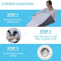 Oreiller compensé de lit pour dormir, dessus en mousse à mémoire de forme douce, cale d'oreiller triangulaire, positionneurs corporels pour l'élévation des jambes, soulagement du ronflement 5