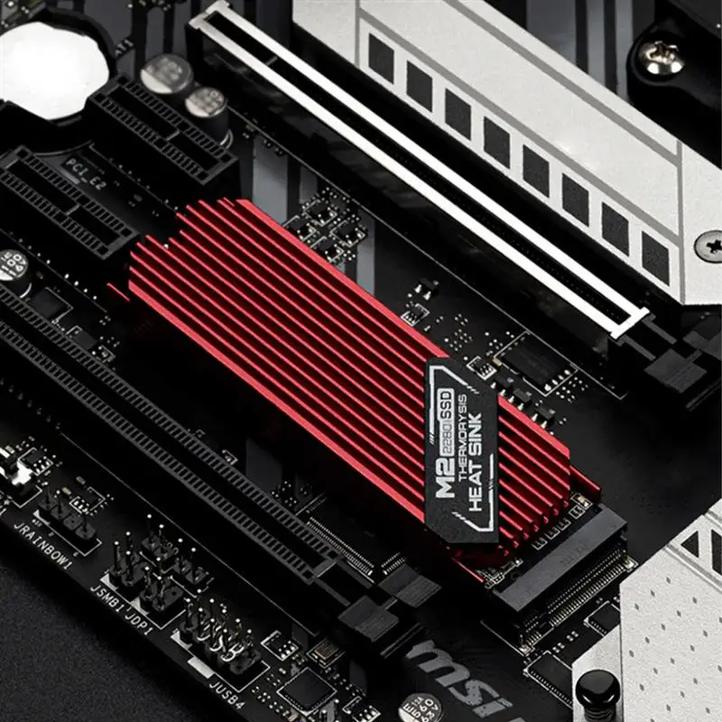 ELUTENG Dissipateur M.2 pour 2280 M.2 SSD, Radiateur double face, Inclus Thermal Pad, Dissipateur NVMe NGFF en aluminium pour PC/PS5
