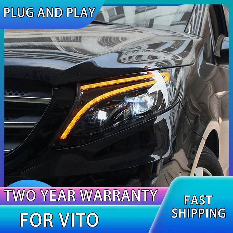 Car Styling for Mercedes Benz Vito W447 Headlight 2016-2020 V Class  Headlights Benz V220d V250 V260 DRL Turn Signal - AliExpress