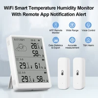 Tuya WiFi+RF433 Temperature And Humidity Sensor Sets Screen Display Monitor Main Sub devices Kits Works With Alexa Google Home - Image 2
