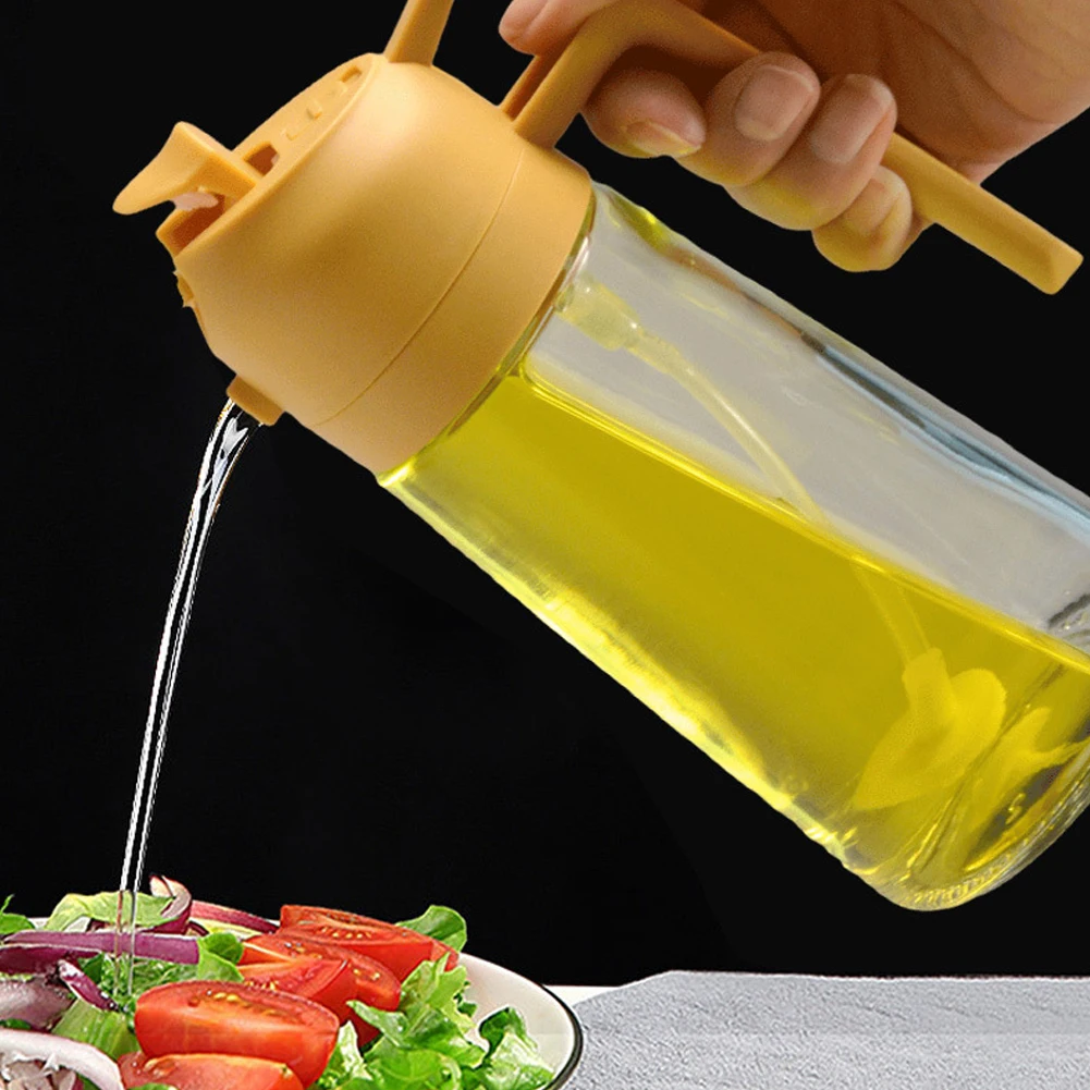Oil Sprayer 2 In 1 Oil Spray Bottle With Pour Spout Cooking Kitchen Olive Oil Camping BBQ Baking 450/600ml