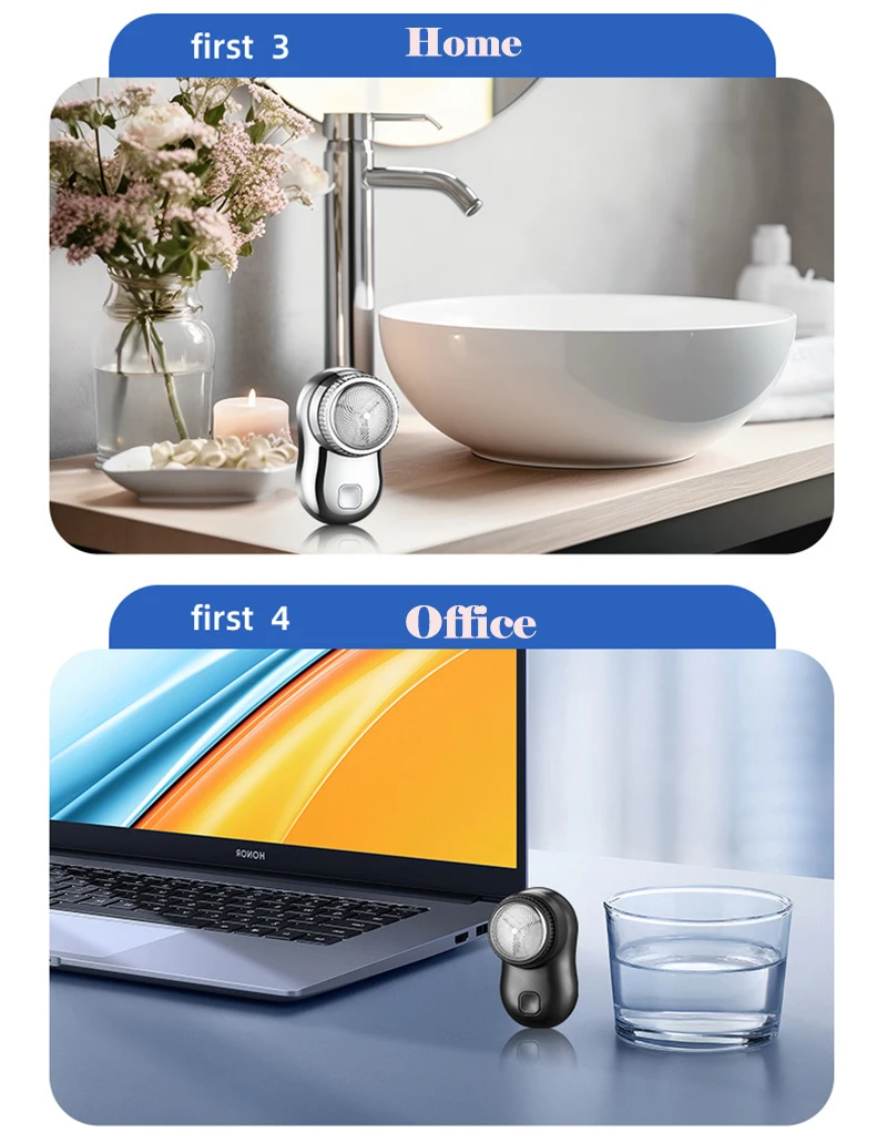 미니 면도기 세척 가능한 수염 트리머 전기 면도기 휴대용 포켓 면도기 일상 사용 얼굴 관리 남성 위생용품