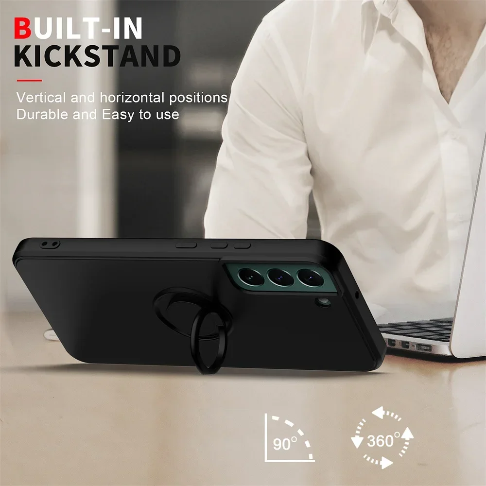 Liquid Silicone Ring Phone Holder Case - Durable Protective Cover