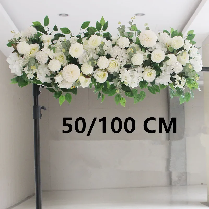 

Свадебный цветок «сделай сам» 50/100 см, настенная композиция, шелковые пионы, розы, искусственное украшение, свадебное искусственное украшение