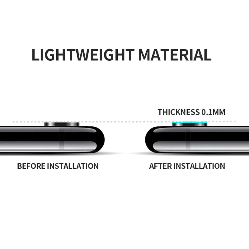 Ultra-Thin Tempered Glass Camera Lens Protector - Anti-Scratch HD Screen Film