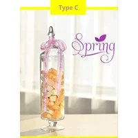 Crystal Wedding Decor Transparent Glass Crafts Three Styles Candy Jars Grain Storage Bottle 2