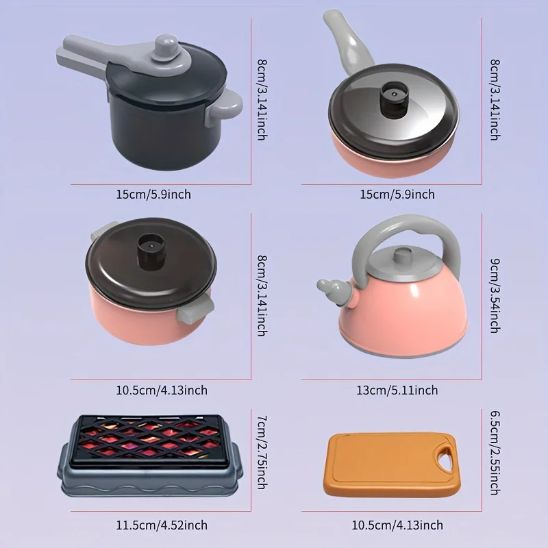 Play House Kitchen Toy Girl Little Chef Role-playing Toy Pot Cutter Simulation Cooking Cooking Set