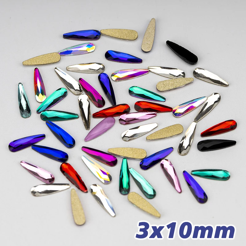 VDD Meridian Blue Neueste Mix-Form Glas-Kristall-Strass-Steine mit flacher Rückseite, Glitzersteine für Nagelkunst-Zubehör, DIY – Detail 31