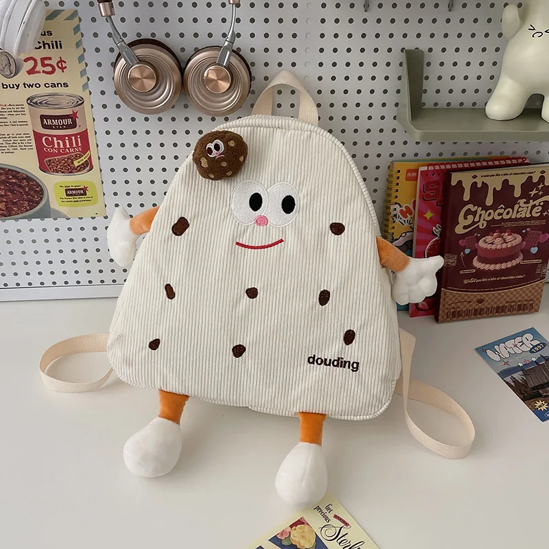 Children Backpack Kindergarten Cartoon Triangle Creative Funny Doll Travel Bag for Primary School Students Sweet Cute Snack Bag