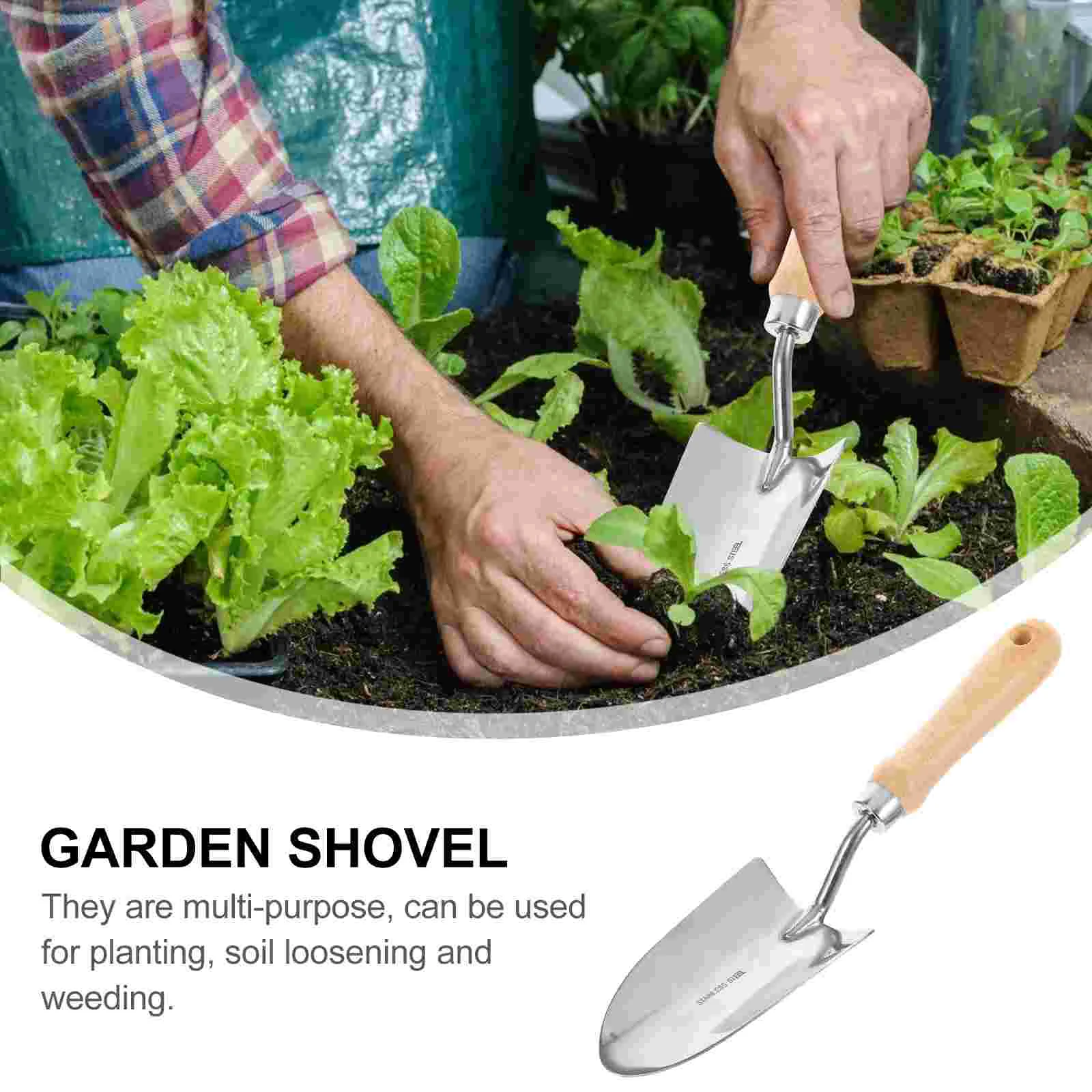 Tools Small Gardening Succulent Planting Soil Dig Wooden Handle Transplanting Digging