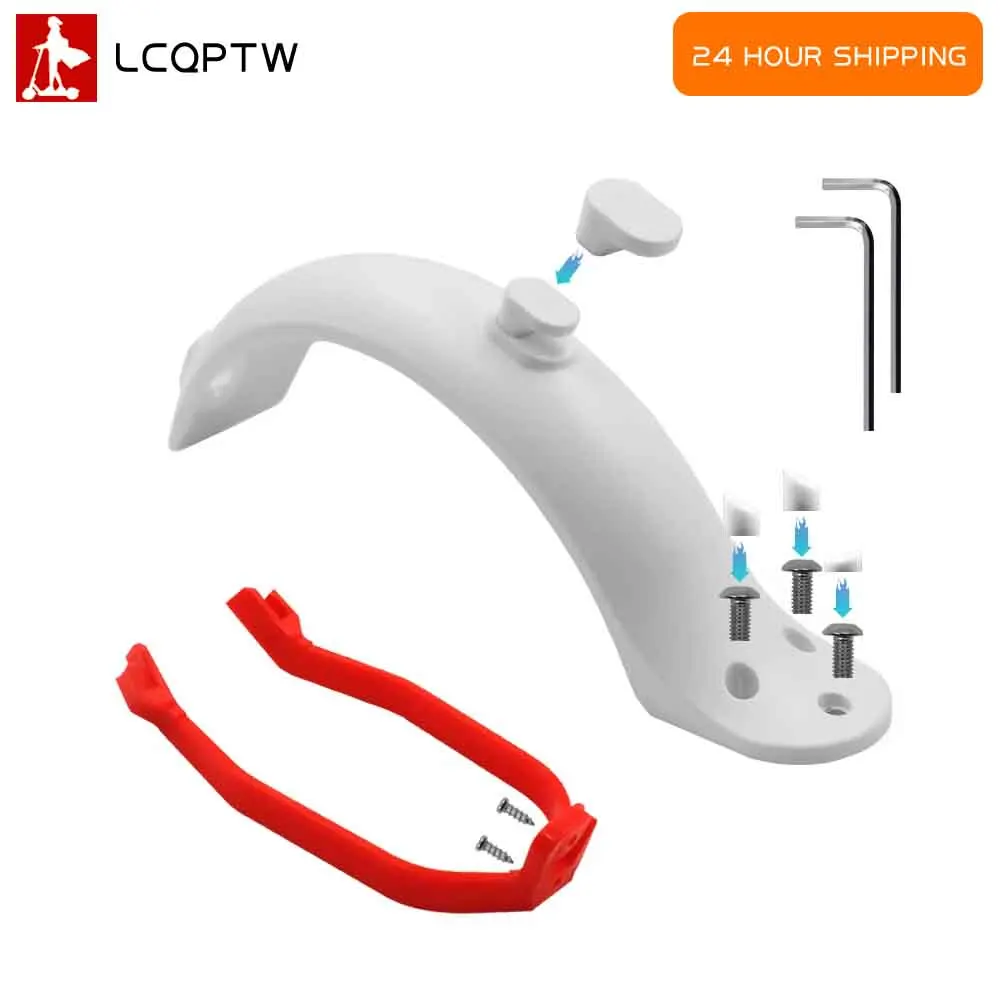 Rear Wheel Fender Set for Xiaomi Scooter M365/M365 Pro Back Mudguard Wing add Taillight Hook Plate 8.5inch Fender Support